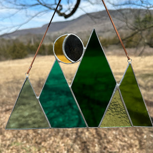 Solar Eclipse Mountain - green